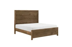 Mor Furniture Bedroom Sets|Oaklyn Panel Bed, Dresser, Mirror & Nightstand In Brown, Queen
