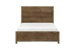 Mor Furniture Beds|Oaklyn Panel Bed In Brown, Queen