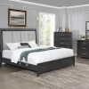 Mor Furniture Bedroom Sets|Odessa Panel Bed, Dresser, Mirror & Nightstand In Charcoal, Queen