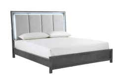 Mor Furniture Bedroom Sets|Odessa Panel Bed, Dresser, Mirror & Nightstand In Charcoal, Queen