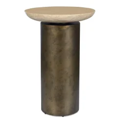 Mor Furniture Outdoor Accent Tables|Olso Outdoor Round Accent Table In Brass