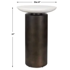 Mor Furniture Outdoor Accent Tables|Olso Outdoor Round Accent Table In Brass