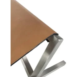 Mor Furniture Dining Benches|One Director'S Leather Bench In Warm Cognac