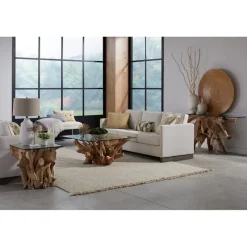 Mor Furniture Sofa & End Tables|One End Table In Warm Teak