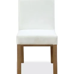 Mor Furniture Dining Chairs|One Side Chair In Bisque, Woven Leather, Set Of 2