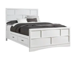 Mor Furniture Beds|Ontario Panel Bed W/ Storage In Gray, Eastern King