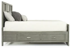 Mor Furniture Beds|Ontario Panel Bed W/ Storage In Gray, Eastern King
