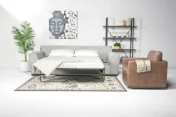 Mor Furniture Sleeper Sofas|Sofas|Oracle Queen Sleeper Sofa In , Down Envy Ebony