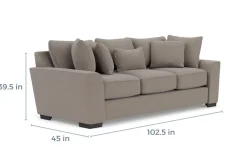 Mor Furniture Sleeper Sofas|Sofas|Oracle Queen Sleeper Sofa In , Down Envy Ebony