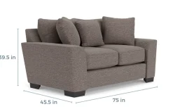 Mor Furniture Living Room Sets|Oracle Sofa & Loveseat In , Down Envy Ebony