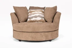 Mor Furniture Chairs|Oracle Swivel Chair In Envy Bark