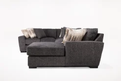 Mor Furniture Sectionals|Oracle Tux Loveseat Chaise Sectional In , Left Facing, Down Envy Ebony