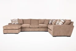 Mor Furniture Sectionals|Oracle Tux Sofa Chaise Sectional In Envy Ebony, Left Facing, Down