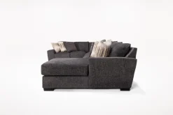 Mor Furniture Sectionals|Oracle Tux Sofa Chaise Sectional In Envy Ebony, Left Facing, Down