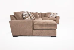 Mor Furniture Sectionals|Oracle Tux Sofa Chaise Sectional In Envy Ebony, Left Facing, Down