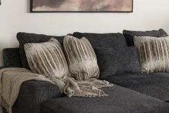 Mor Furniture Sectionals|Oracle Tux Sofa Chaise Sectional In Envy Ebony, Left Facing, Down