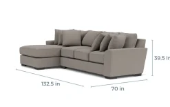 Mor Furniture Sofas|Oracle Xl Sofa Chaise, Left Facing, Down - Custom Order