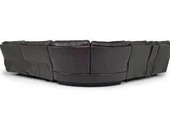 Mor Furniture Reclining Sectionals|Sectionals|Oslo 3 Piece 3 Power Sectional In Dark Brown Leather