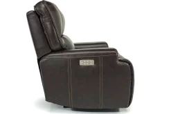 Mor Furniture Recliners|Oslo 3 Power Recliner In Brown Leather