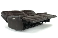 Mor Furniture Reclining Sofas|Sofas|Oslo 3 Power Sofa In Brown Leather
