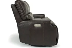 Mor Furniture Reclining Sofas|Sofas|Oslo 3 Power Sofa In Brown Leather