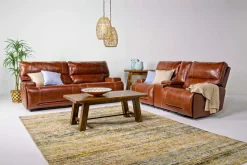 Mor Furniture Reclining Sofas|Sofas|Oslo 3 Power Sofa In Brown Leather