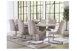 Mor Furniture Seating For 8|Dining Room Sets|Oxford Dining Table & 8 Chairs In Mineral