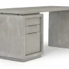 Mor Furniture Desks|Oxford Office Desk W/ File Cabient In Mineral