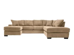 Mor Furniture Sectionals|Paige Dual Chaise Sectional In Sherry Bark, Left Facing