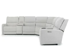 Mor Furniture Sectionals|Palencia 7 Piece 3 Power Sectional In Trento Charcoal
