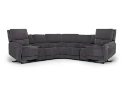 Mor Furniture Sectionals|Palencia 7 Piece 3 Power Sectional In Trento Charcoal