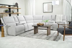 Mor Furniture Sectionals|Palencia 7 Piece 3 Power Sectional In Trento Charcoal