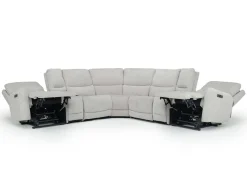 Mor Furniture Sectionals|Palencia 7 Piece 3 Power Sectional In Trento Charcoal