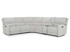 Mor Furniture Reclining Sectionals|Reclining Sofas|Palencia 6 Piece 3 Power Sectional In Trento Dove