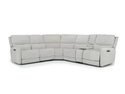 Mor Furniture Reclining Sectionals|Reclining Sofas|Palencia 6 Piece 3 Power Sectional In Trento Dove