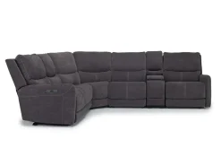 Mor Furniture Reclining Sectionals|Reclining Sofas|Palencia 6 Piece 3 Power Sectional In Trento Dove