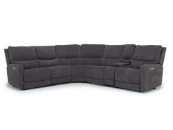 Mor Furniture Reclining Sectionals|Reclining Sofas|Palencia 6 Piece 3 Power Sectional In Trento Dove