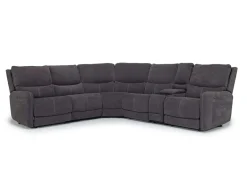 Mor Furniture Reclining Sectionals|Reclining Sofas|Palencia 6 Piece 3 Power Sectional In Trento Dove