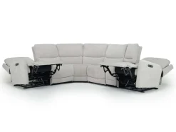 Mor Furniture Reclining Sectionals|Reclining Sofas|Palencia 6 Piece 3 Power Sectional In Trento Dove