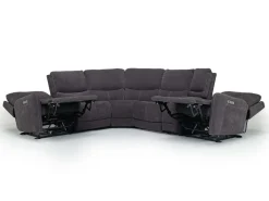 Mor Furniture Reclining Sectionals|Reclining Sofas|Palencia 6 Piece 3 Power Sectional In Trento Dove