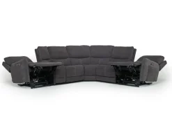Mor Furniture Reclining Sectionals|Reclining Sofas|Palencia 6 Piece 3 Power Sectional W/ 3 Power Armless Recliner In Trento Dove