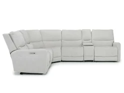 Mor Furniture Reclining Sectionals|Reclining Sofas|Palencia 6 Piece 3 Power Sectional W/ 3 Power Armless Recliner In Trento Dove