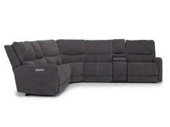 Mor Furniture Reclining Sectionals|Reclining Sofas|Palencia 6 Piece 3 Power Sectional W/ 3 Power Armless Recliner In Trento Dove