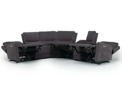 Mor Furniture Reclining Sectionals|Reclining Sofas|Palencia 6 Piece 3 Power Sectional W/ 3 Power Armless Recliner In Trento Dove
