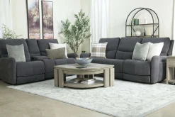 Mor Furniture Reclining Loveseats|Loveseats|Palencia 3 Power Console Loveseat In Trento Charcoal