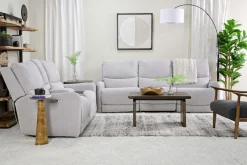 Mor Furniture Reclining Loveseats|Loveseats|Palencia 3 Power Console Loveseat In Trento Charcoal