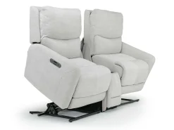 Mor Furniture Reclining Loveseats|Loveseats|Palencia 3 Power Console Loveseat In Trento Charcoal