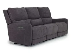 Mor Furniture Living Room Sets|Palencia 3 Power Sofa & Loveseat In Trento Charcoal
