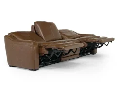 Mor Furniture Living Room Sets|Paradise 2 Power Sofa & Loveseat In Chestnut Leather