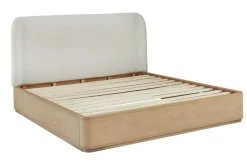 Mor Furniture Beds|Penny Upholstered Platform Bed In Buff Cream, Full